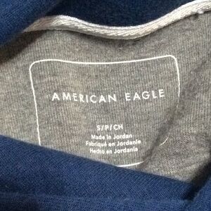 American Eagle sweatshirt, Grey with Navy trim,